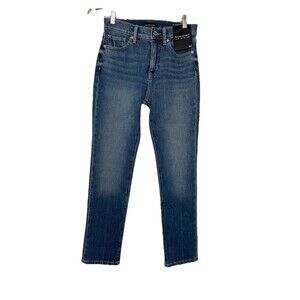 Banana Republic Women's 25 Dark Wash Denim Jeans High Rise Ankle Slim